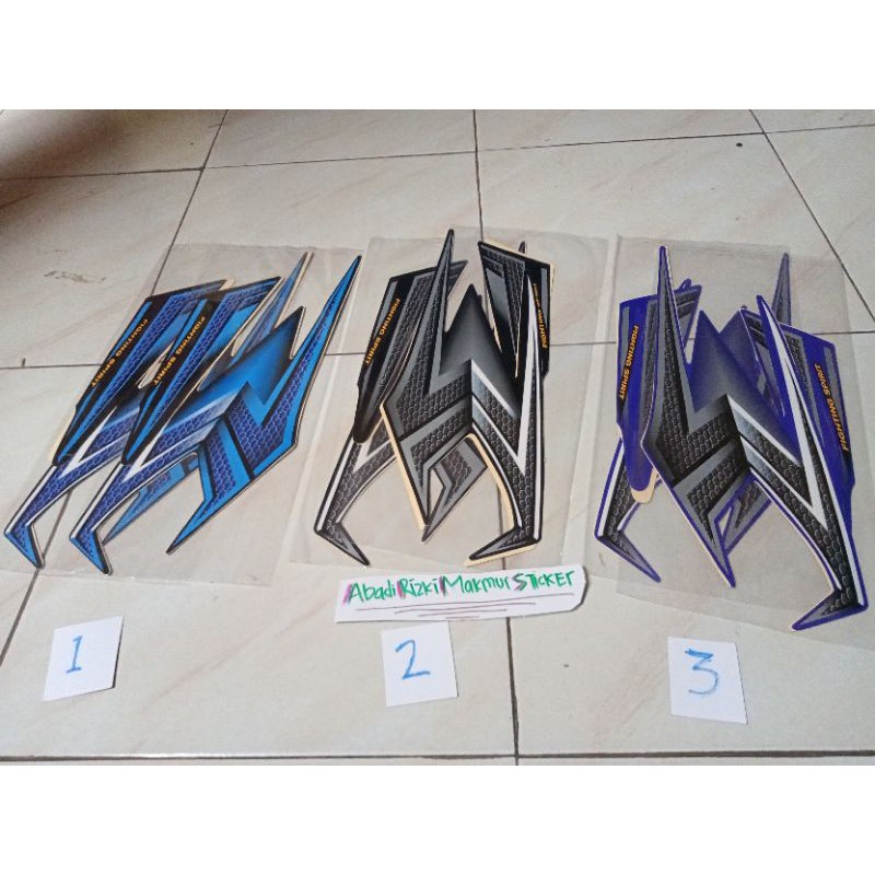 Striping Lis body stiker Rx king 2004 2005 biru Hitam biru bahan seperti Ori grade A