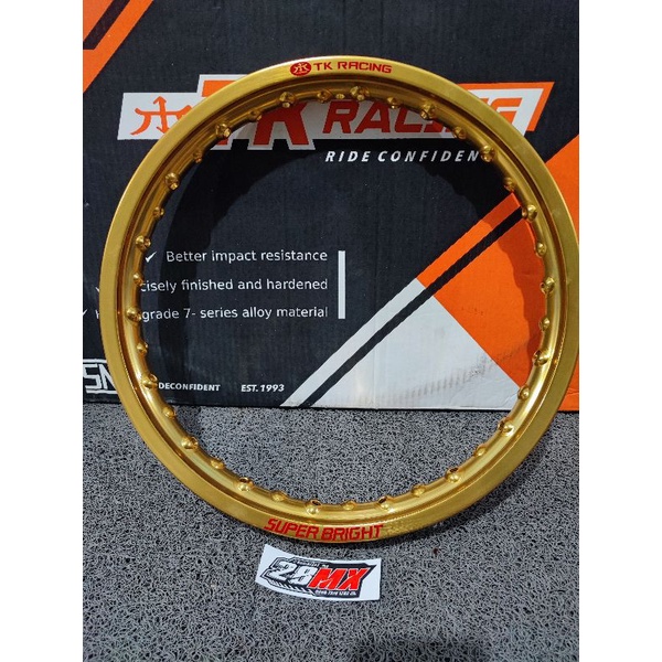 Velg pelek TK JAPAN BRIGHT 140 ring 14 1biji hole lubang 36 warna gold