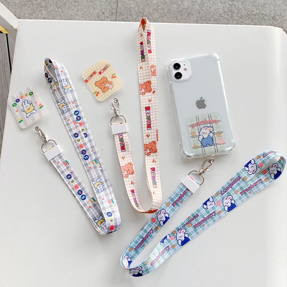 Tali Lanyard Motif Kartun Lucu Anti Hilang Untuk Handphone