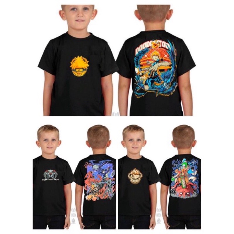 KAOS ANAK TANGGUNG ONE PIECE LUFFY SAMURAI JEPANG GUNDAM / BAJU ANAK DEKENGAN PUSAT JUNIOR KIDS MURAH