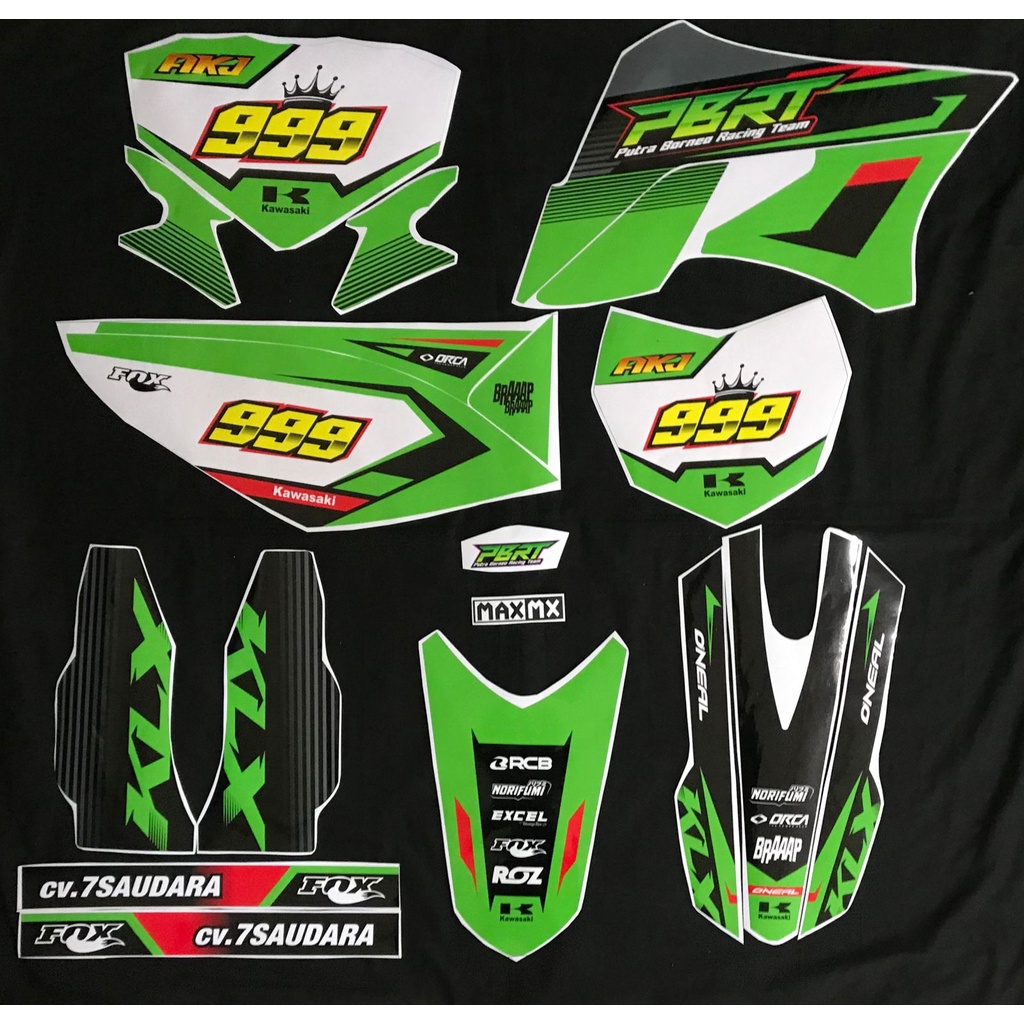 decal klx 150 s hijau supermoto