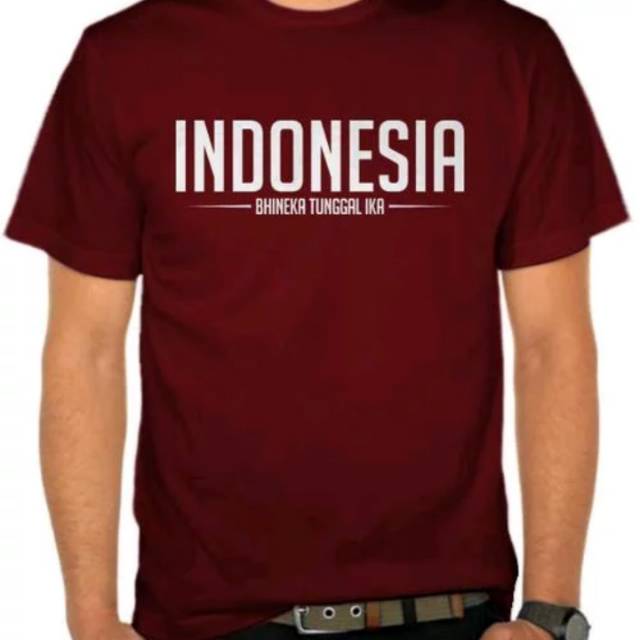 KAOS INDONESIA BHINEKA TUNGGAL IKA MAROON