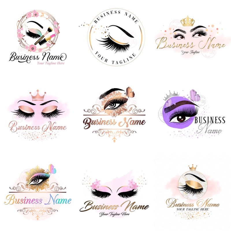 

(DRAN CROWN EYELASH 3) JASA BIKIN DESAIN LOGO UNIK AESTHETIC CANTIK