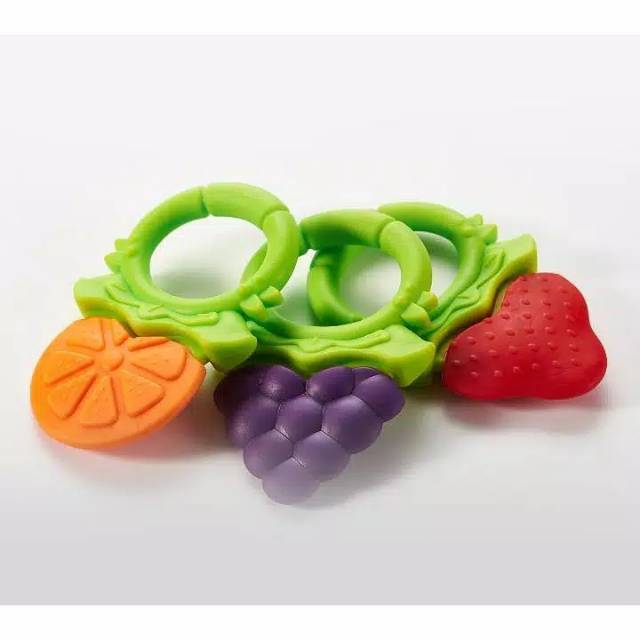 gigitan bayi tumbuh gigi buah silikon teether baby kids fruit silicone grape strawbery orange