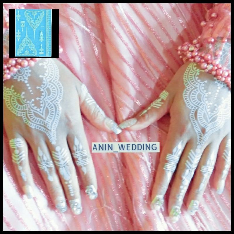 stiker tatto henna putih