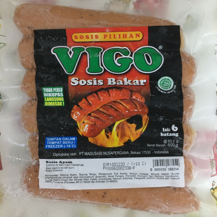 

Sosis Bakar (ayam) Vigo isi 12 / isi 6