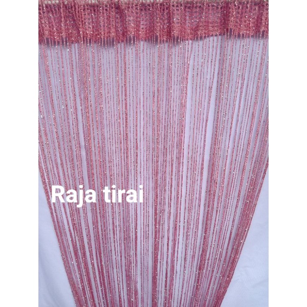 TIRAI GLITER WARNA PINK SALEM /TIRAI UNIK/TIRAI PINTU/TIRAI DEKORASI/TIRAI DEKOR