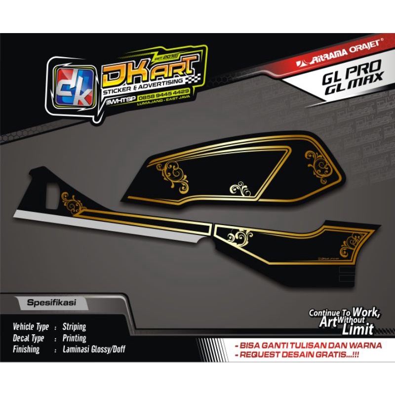 Striping Variasi GL Pro/Max Motif Minimalis Elegan