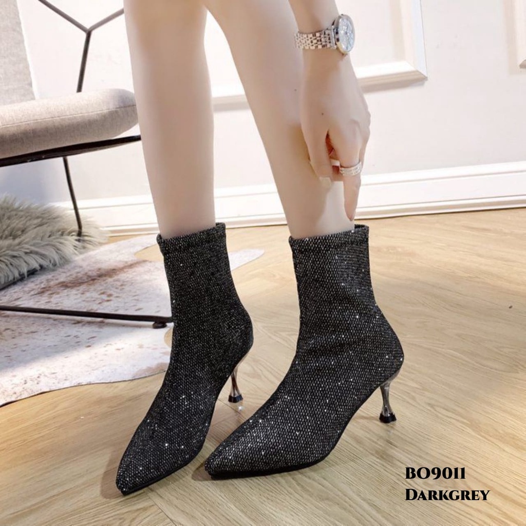 PRF Sepatu Heels Fashion Boots Wanita Korea BO9011 #