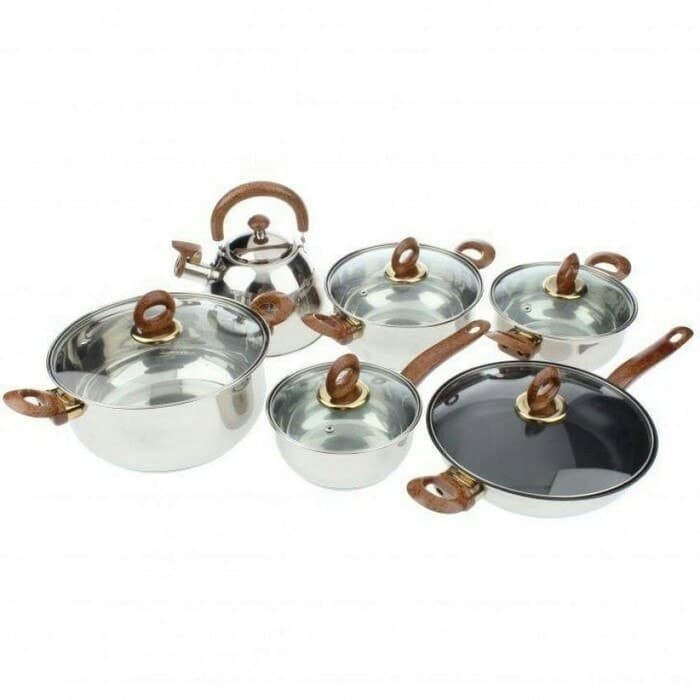 PANCI SET STAINLESS STEEL HAPPY CALL / HC 12 PCS TERLENGKAP