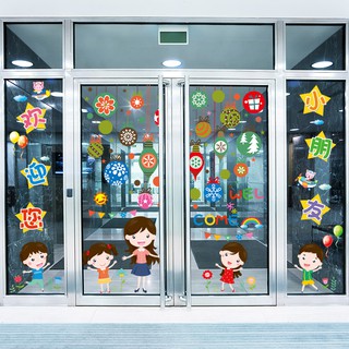Stiker dinding kartun TK kamar anak anak Tahan air Stiker dinding kartun TK kamar anak anak Tahan air