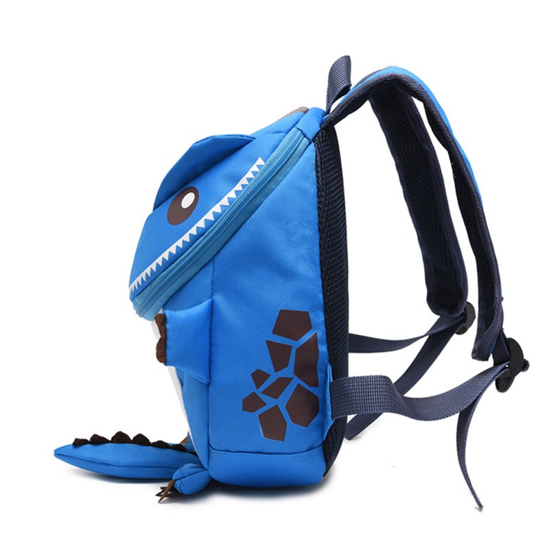 Tas Ransel Tas Sekolah Anak Model Dinosaur - Deep Blue / Blue