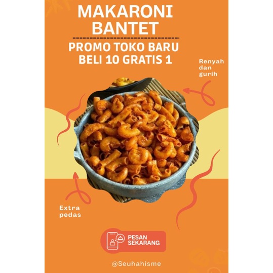 

cemilan camilan makaroni makroni bantet bantat pedas 50 gram