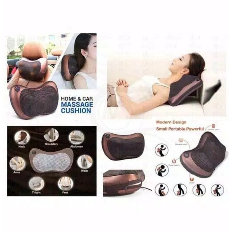 Bantal Pijat 8 Bola portable Car Home Massage Pillow bantal pijat/Bantal leher