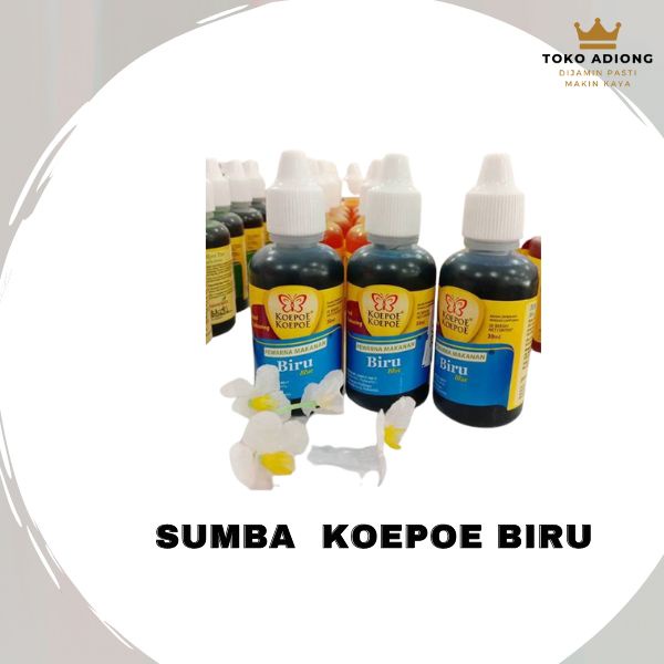 

PEWARNA KOEPOE KOEPOE BIRU 30ML - SUMBO KOEPOE WATER BASE - PEWARNA MAKANAN - FOOD COLOURING