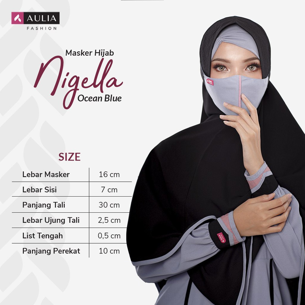Masker Aulia Nigella Ocean Blue