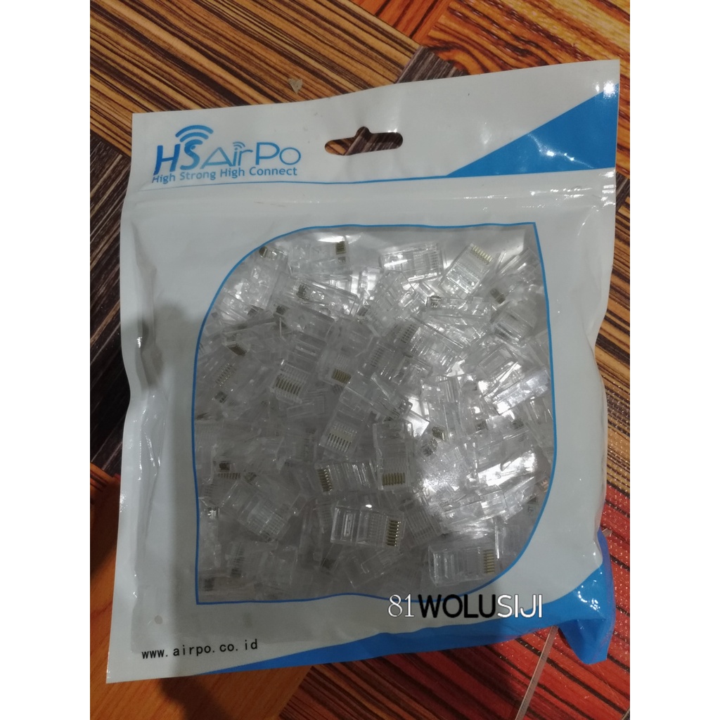 Connector RJ45 UTP HSAIRPO Cat5E - 100 pcs