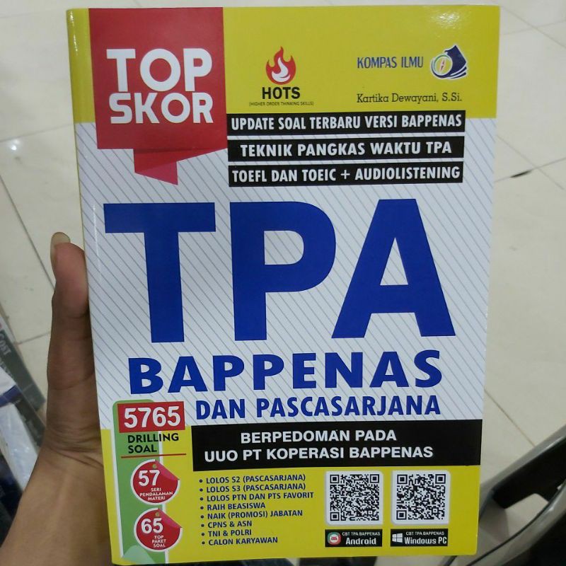 BUKU ORIGINAL TOP SKOR TPA TES POTENSI AKADEMIK BAPPENAS DAN PASCASARJANA KARTIKA DEWAYANI