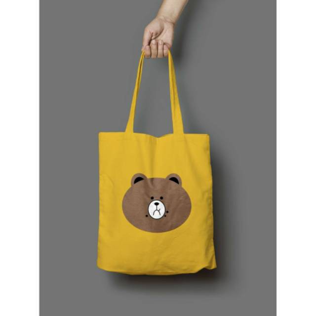 TAS_BDG  TOTEBAG (RESLETING) BROWNIE