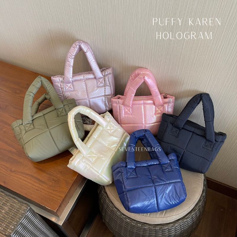 PUFFY KAREN HOLOGRAM l TAS SELEMPANG WANITA - SEVENTEENBAGS SVN17306