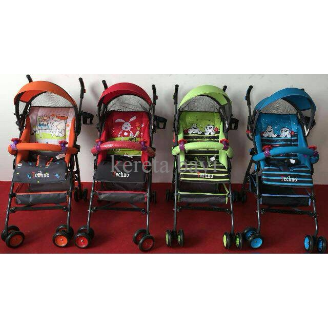 BUGGY PLIKO TECHNO 107 KERETA BAYI STROLLER4 WARNA BARU YZ84