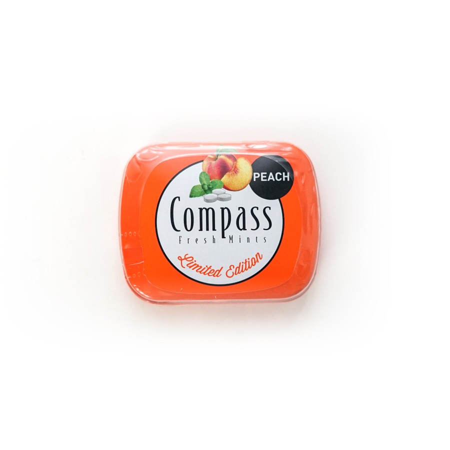 Compass Fresh Mint Peach (Permen Mint Sugar Free) 14gr