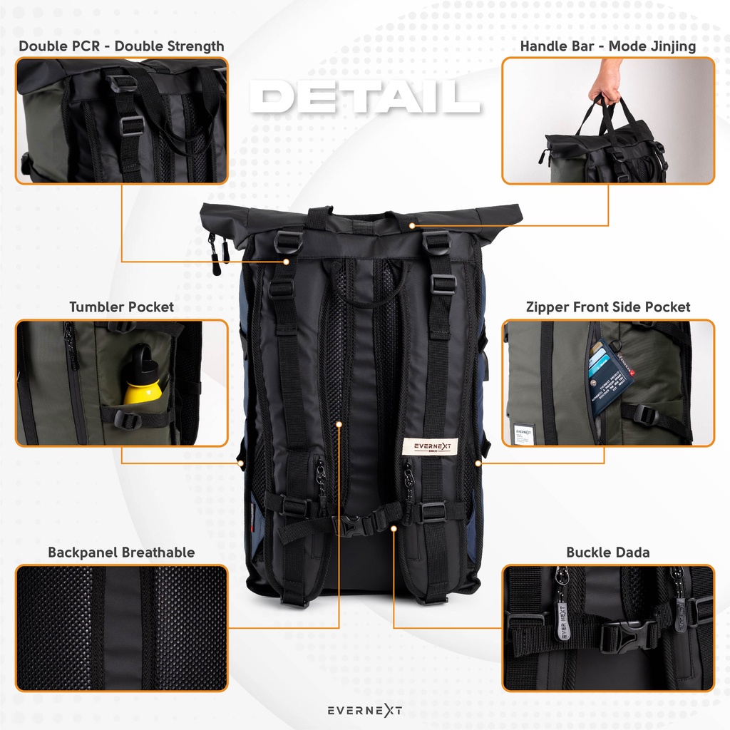 Terlaris!!! Promo tas ransel Backpacker adventure outdoor waterproof design terbaru kekinian tas punggung Laptop unisex pria anti air tas backpack travelling waterproof pria tas ransel gendong pulkam pulang kampung tas rransel  mudik waterproof traveller