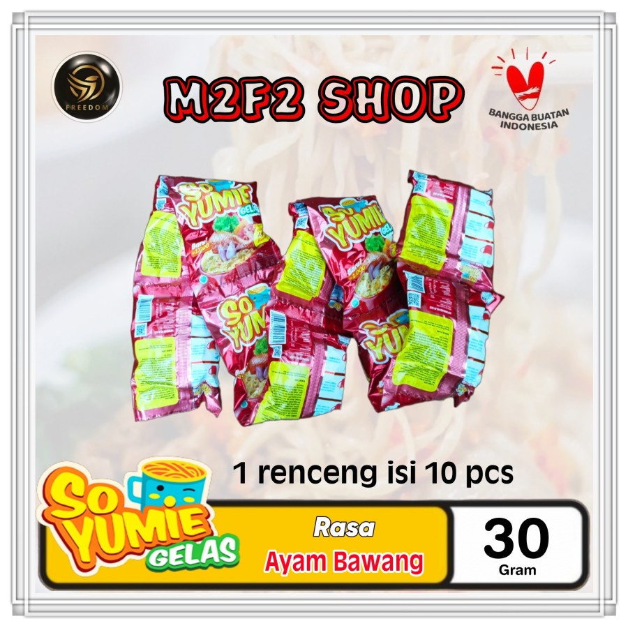 Jual Mi Mie Gelas So Yumie Rasa Ayam Bawang 30 Gr Kemasan Renceng