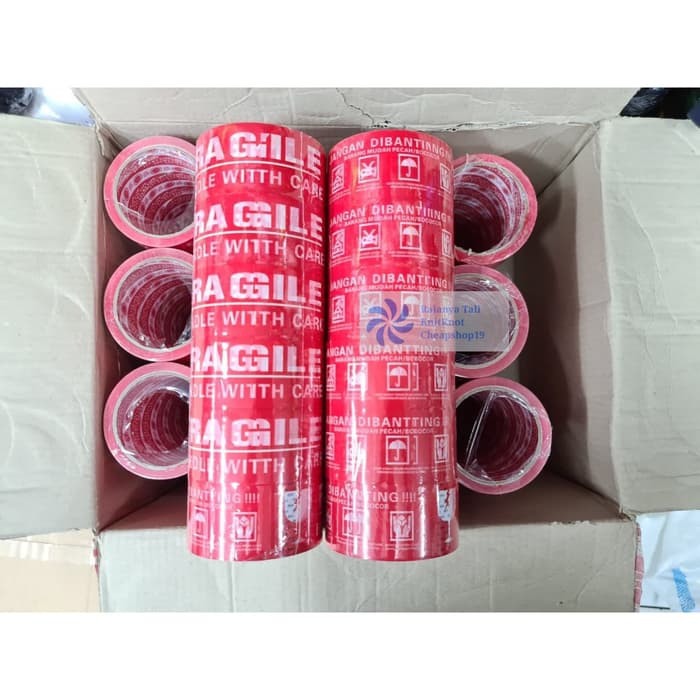 

LAKBAN FRAGILE MERAH LUCKY TAPE BUKAN DAIMARU 2" SOLASI MURAH RJT