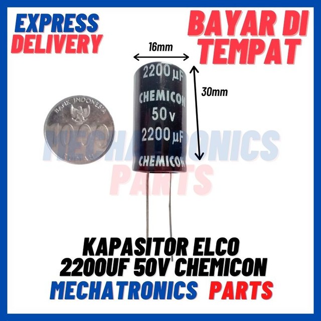 [PAS-9656] KAPASITOR ELCO 2200UF 50V CHEMICON