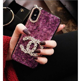 Casing Soft Phone Case Mewah Aksen Berlian Imitasi untuk