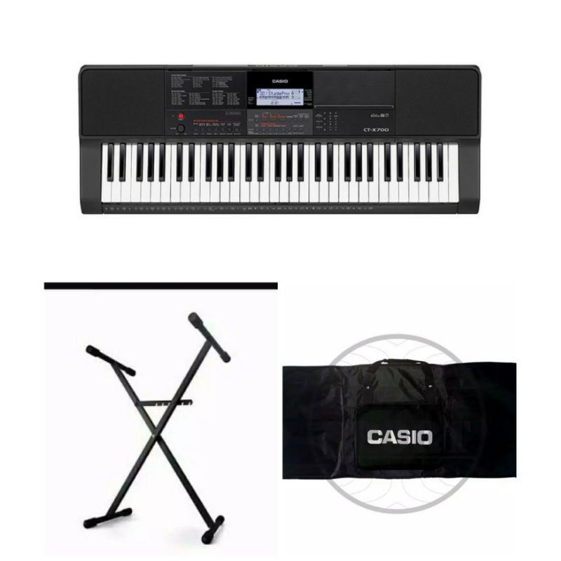 Paket Keyboard Casio CTX 700/ CTX-700/ CTX700 + Stand Single+ Tas
