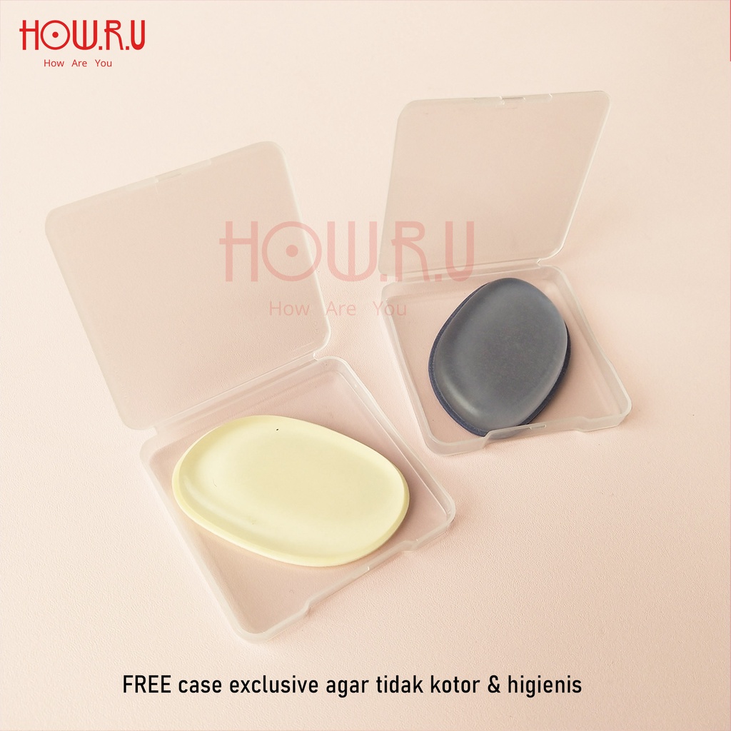 HOW.R.U | Sili Sponge / Spons Make Up Silikon Free Case Pelindung