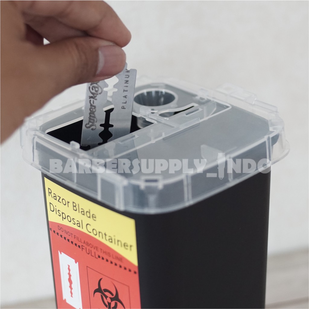 SILET PISAU CUKUR BARBER RAZOR BLADE DISPOSAL WASTE CAN CONTAINER