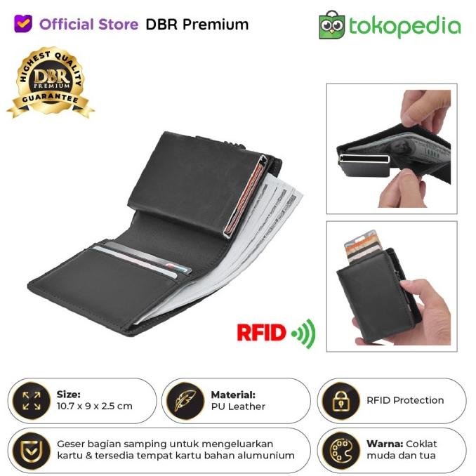 

NEW DOMPET KARTU CARD HOLDER RFID DOMPET PENDEK LIPAT 3207