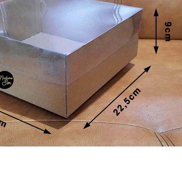 

► BOX MIKA - DUS KUE - KOTAK - KARDUS 22 x 22 x 9 CM (ISI : 10 PCS) ➯
