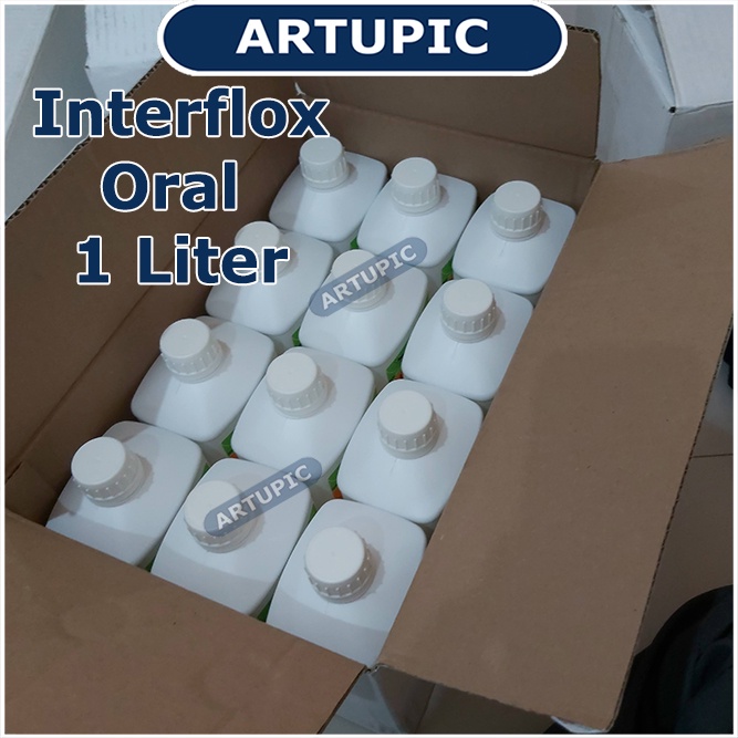 Interflox Oral 1 Liter Obat Flu Diare Ayam Sapi Kambing Kelinci Babi Domba Mengobati infeksi pencernaan pernafasan perkencingan Mycoplasma bakteri Ecoli Haemophilus Pasteurella Salmonella Campylobacter