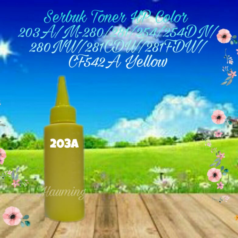 Serbuk Toner HP 203A M280 M281 M254 M254DN M254NW M280NW M281CDW M281FDN CF542A Yellow 1x Isi