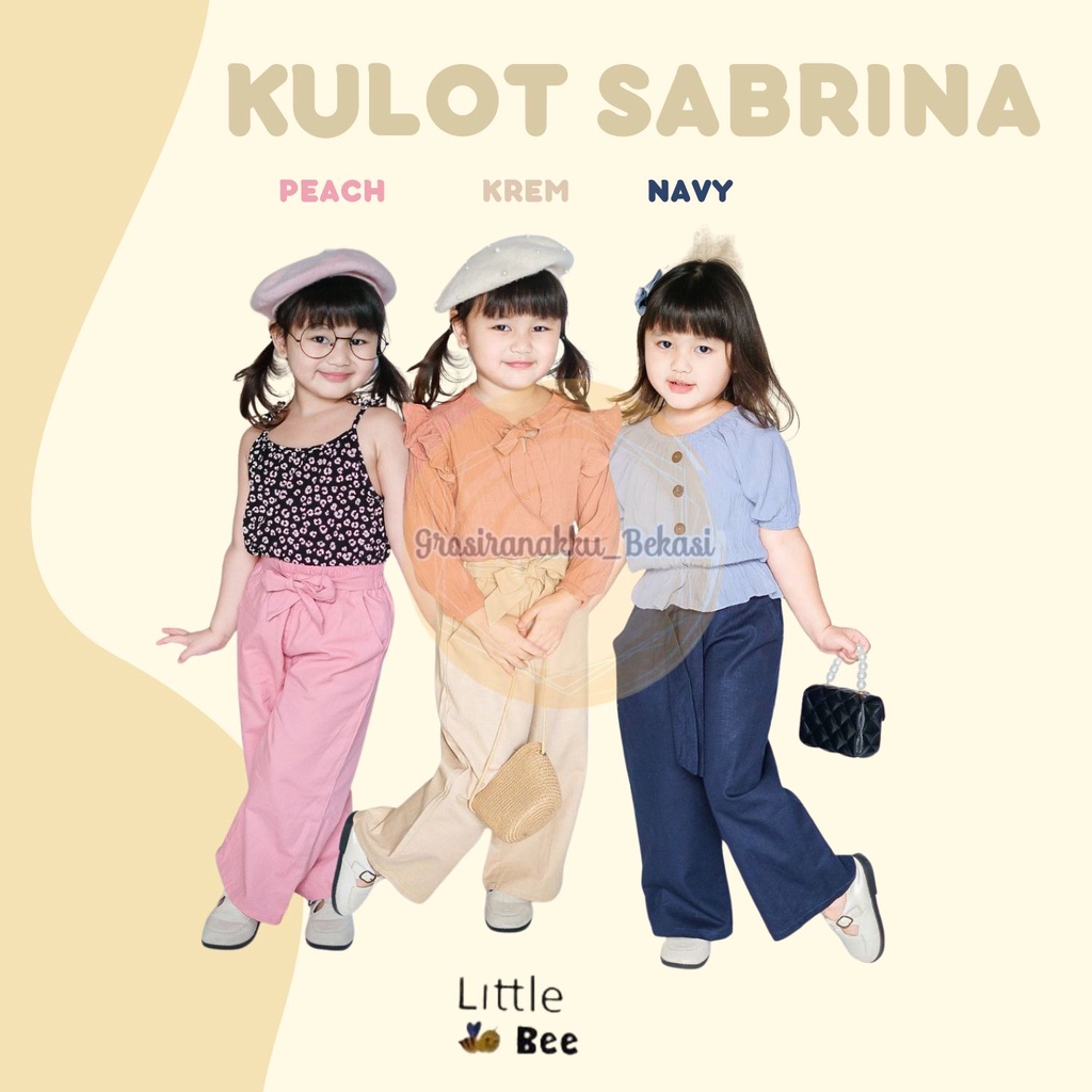 Kulot Anak Polos Sabrina Littlebee Junior Mix Warna Size 2,3,4,5,6Th