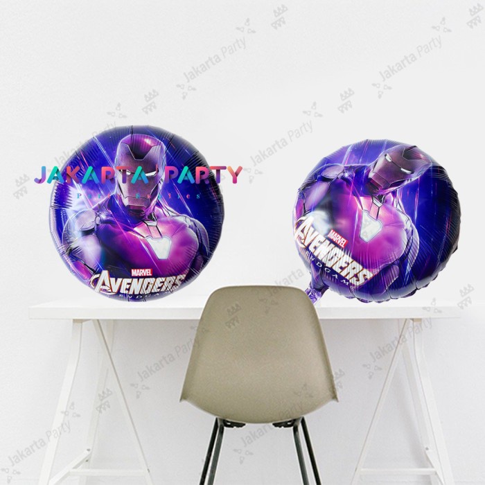 Balon Bulat Ironman #1 / Balon Foil Ironman / Balon Karakter Iron man