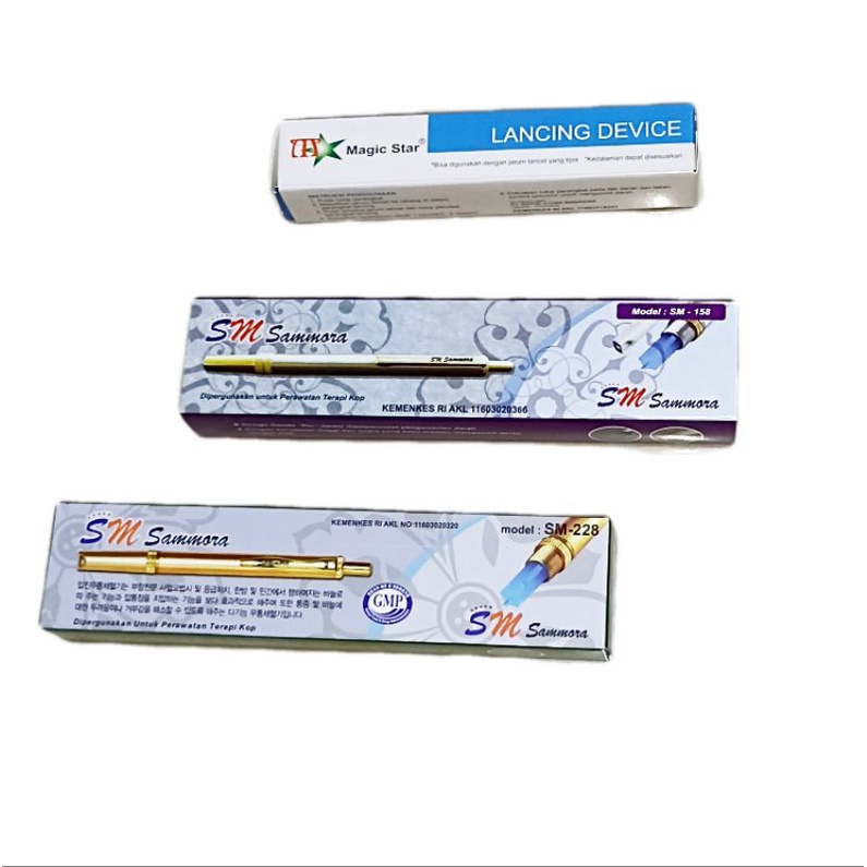 Sun888 Alat Pen Bekam / Lancing Sammora Stainless sm 158 / Pena Bekam sammora Gold Sm 228