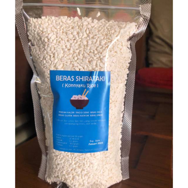 

Beras shirataki 250gram/konyaku rice 250gr