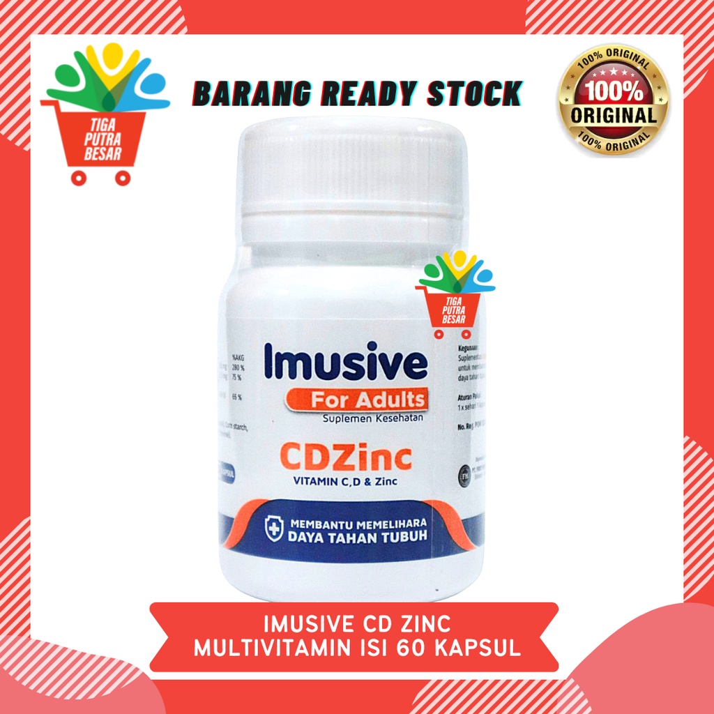 IMUSIVE VITAMIN CD ZINC ISI 60 KAPSUL SUPLEMEN KESEHATAN