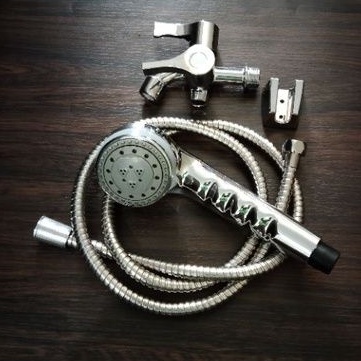 PAKET LENGKAP SHOWER SET KRAN CABANG. HAND SHOWER FULL SET  Kran Air Double