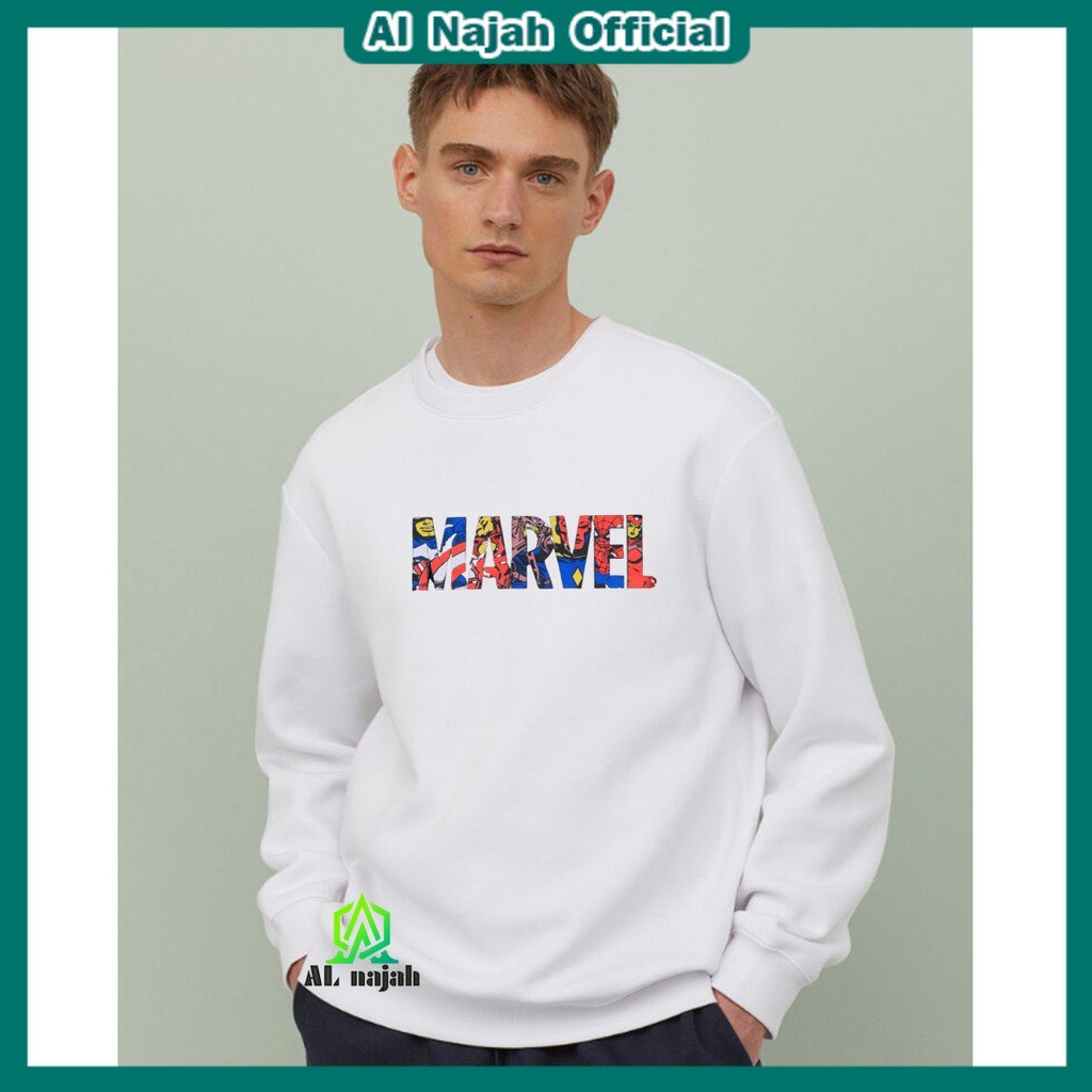 Sweater CREWNECK  PRIA MARVEL Cream Big Size S M L XL XXL