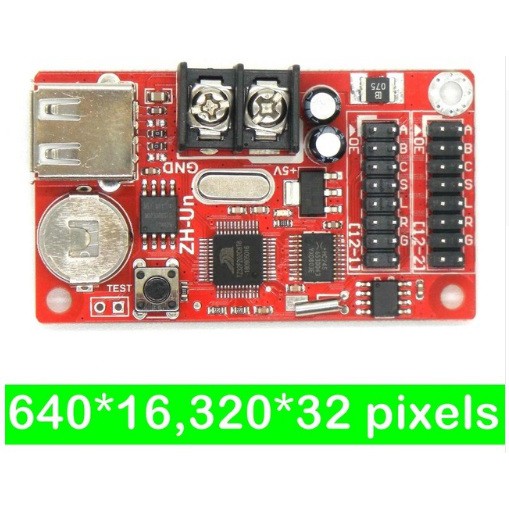 controller Zh-un USB Port led panel board display 320*32pixels