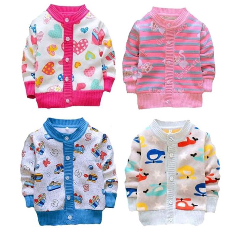 Jaket Cardigan Import baby lembut /1pcs