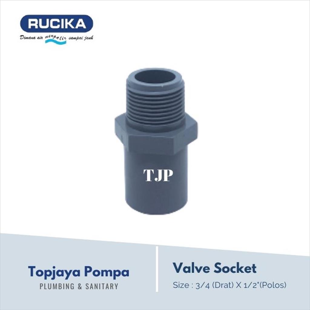 VALVE SOCKET AW RUCIKA 3/4 X  1/2&quot;