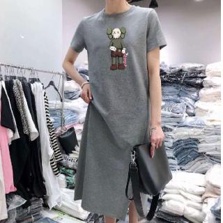 Dress Kaos  Model  Lengan Pendek Gaya Korea Casual  Untuk 