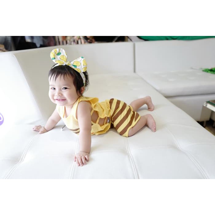 BAJU SETELAN ANAK BAYI PEREMPUAN / LAKI LAKI KOSTUM LEBAH KUNING